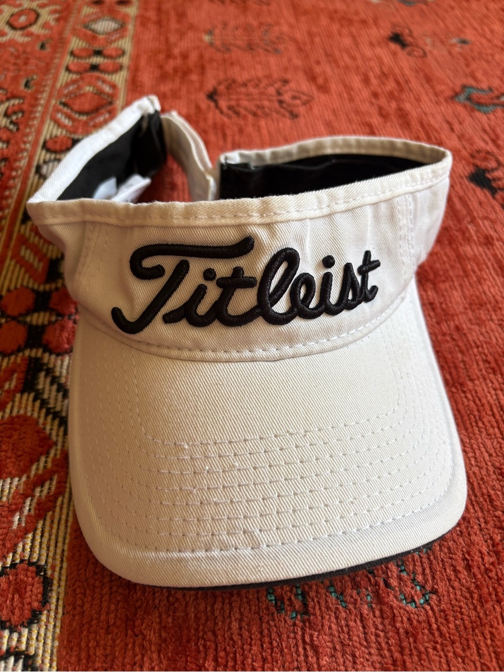 Titleist White Golf Visor with Black Logo